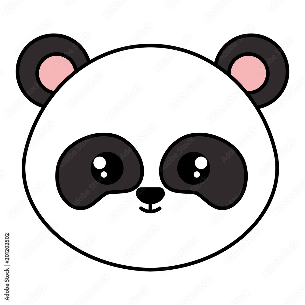 cute panda bear head character vector illustration design cute panda bear head character vector illustration design