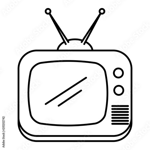 retro television isolated icon vector illustration design