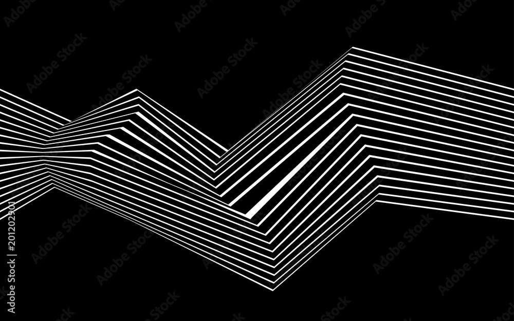 black and white stripe line abstract graphic optical art black and white stripe line abstract graphic optical art