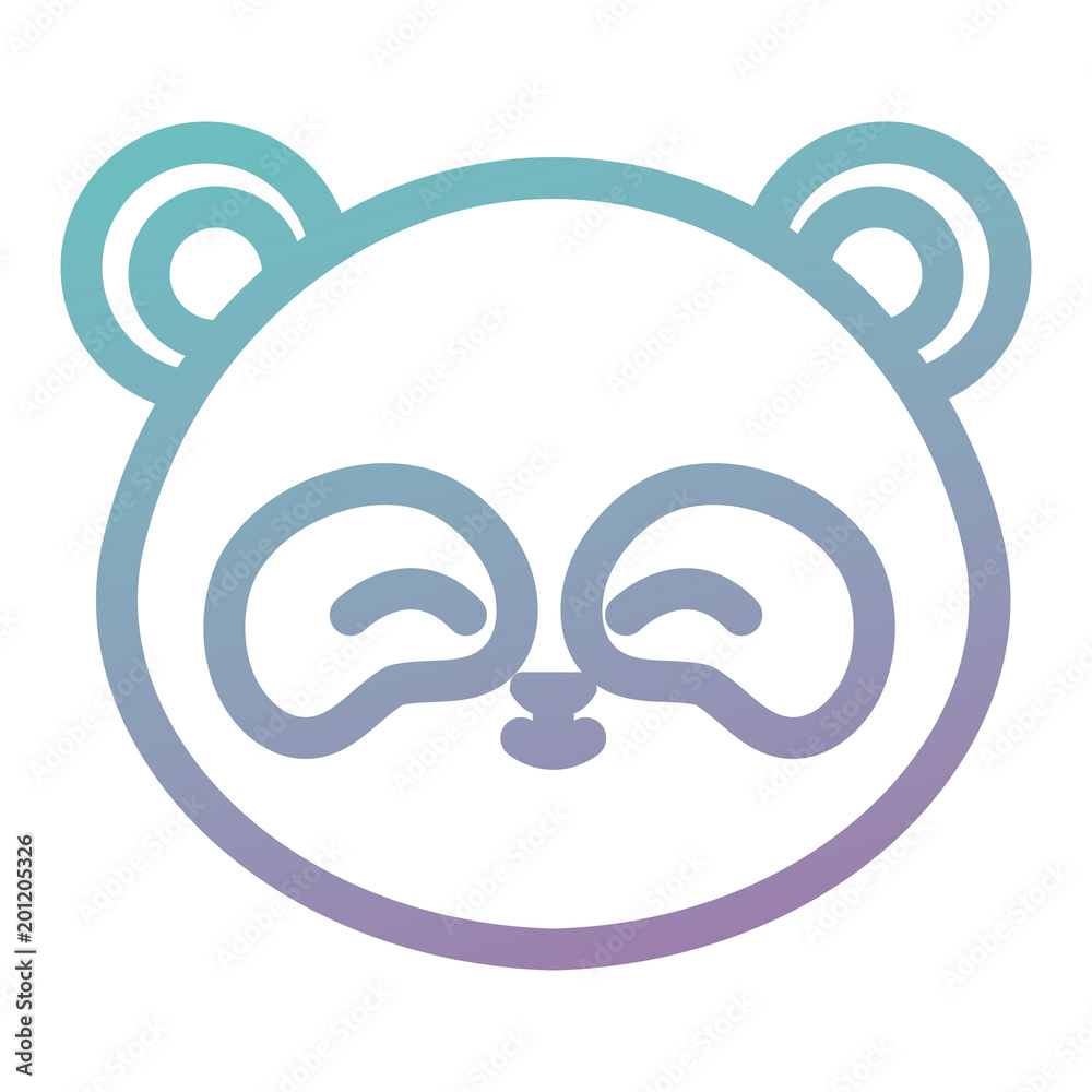Fototapeta premium cute panda bear head character vector illustration design