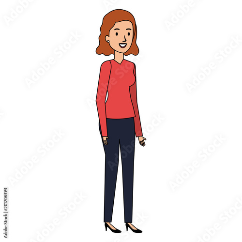 businesswoman avatar character icon vector illustration design