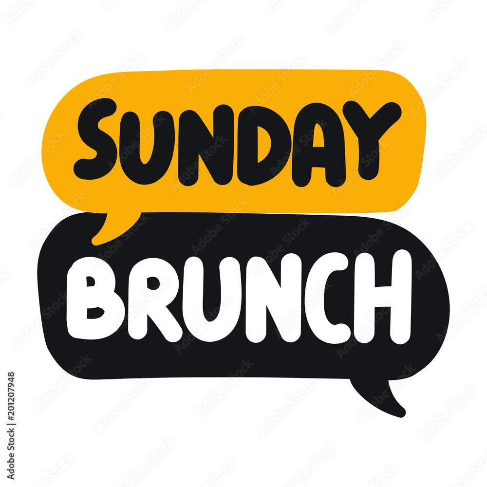 sunday-brunch-vector-hand-drawn-speech-bubbles-illustration-on-white