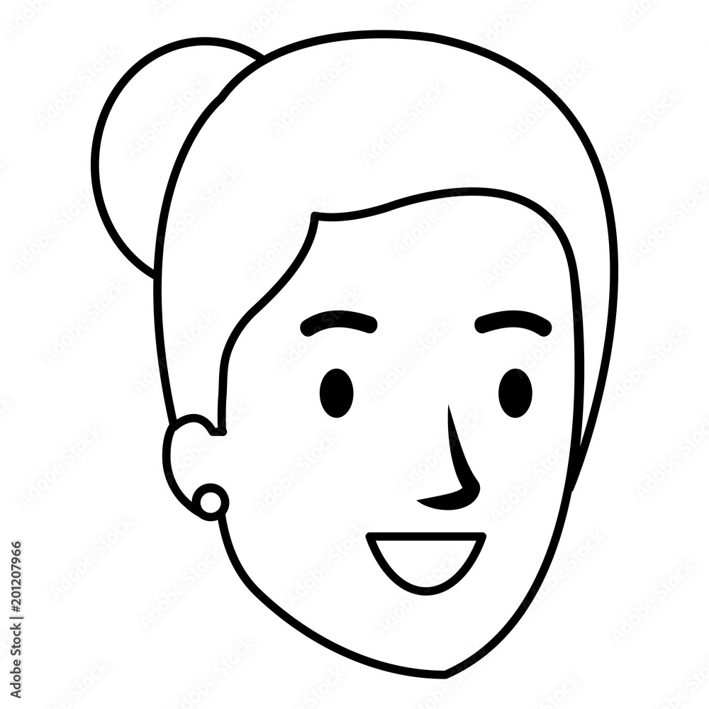 beautiful and young woman head character vector illustration design beautiful and young woman head character vector illustration design