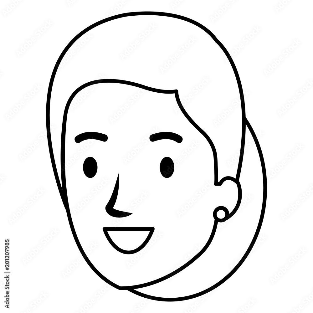 beautiful and young woman head character vector illustration design beautiful and young woman head character vector illustration design