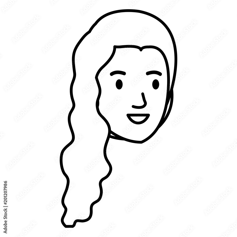 beautiful and young woman head character vector illustration design beautiful and young woman head character vector illustration design