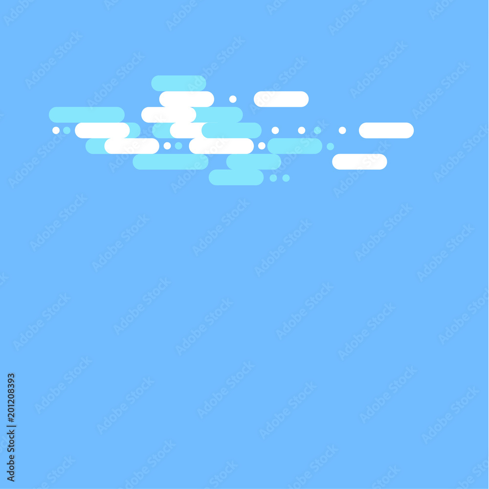 Blue sky with white clouds. Vector stock illustration Blue sky with white clouds. Vector stock illustration