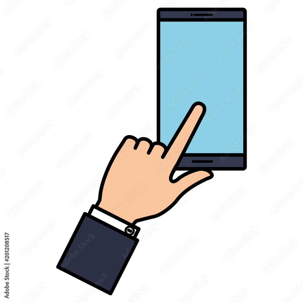 hand with smartphone device isolated icon vector illustration design hand with smartphone device isolated icon vector illustration design