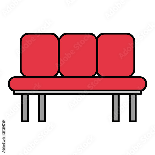 waiting room chairs icon vector illustration design