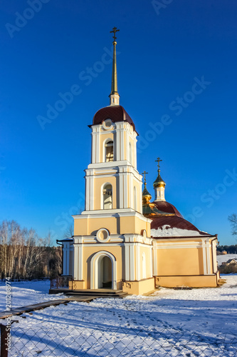The Church of the Nativity of the Virgin at the end of the 19th century in Nikolsky. Zhukovsky district, Kaluzhskaya region, Russia photo