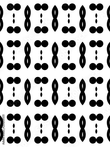 Seamless decorative pattern in a black - white colors