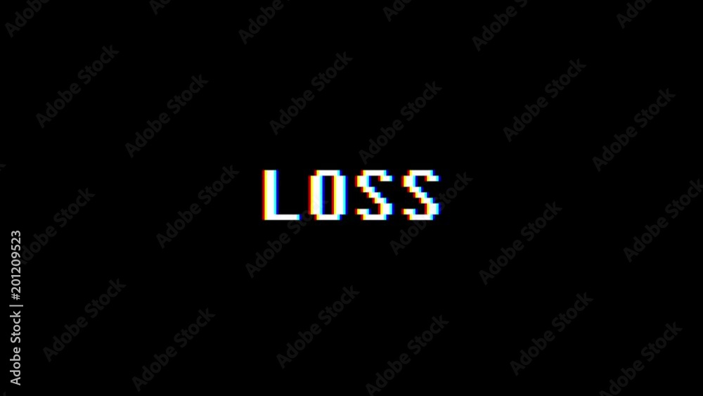 retro videogame LOSS word text computer old tv glitch interference noise screen animation seamless loop New quality universal vintage motion dynamic animated background colorful joyful video m retro videogame LOSS word text computer old tv glitch interference noise screen animation seamless loop New quality universal vintage motion dynamic animated background colorful joyful video m