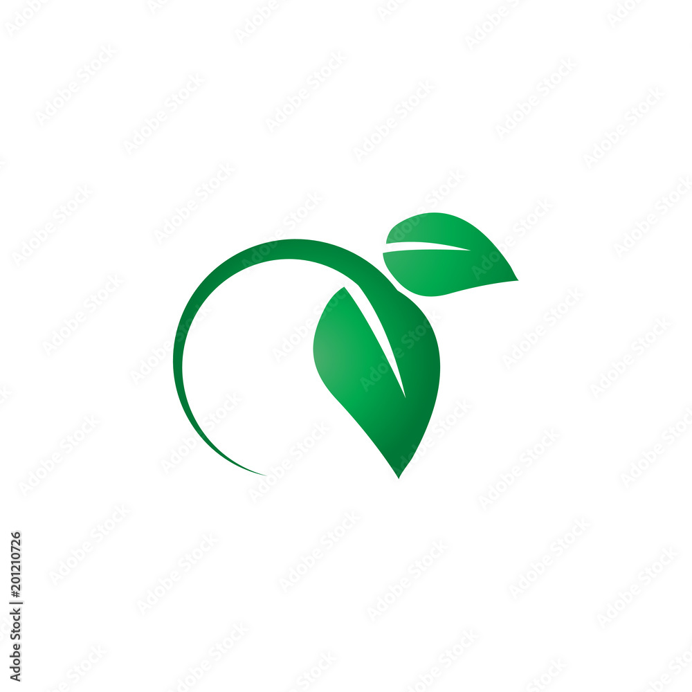 Green leaf logo icon design template vector Green leaf logo icon design template vector