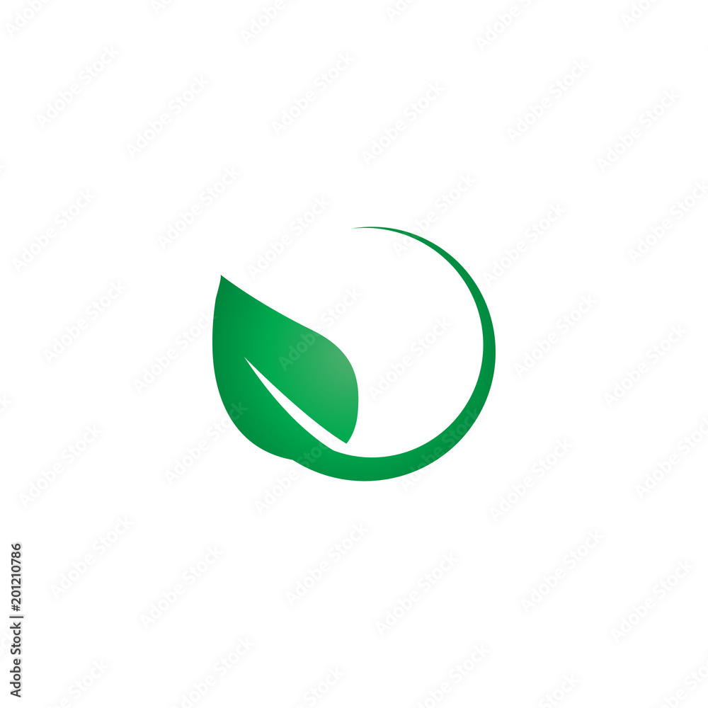 Green leaf logo icon design template vector Green leaf logo icon design template vector