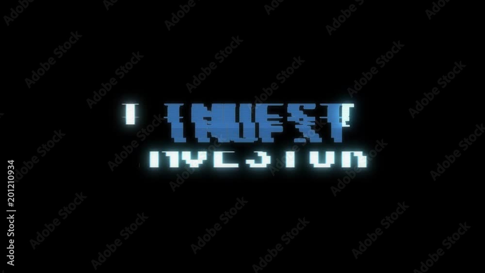 retro videogame INVESTOR word text computer old tv glitch interference noise screen animation seamless loop New quality universal vintage motion dynamic animated background colorful joyful video m retro videogame INVESTOR word text computer old tv glitch interference noise screen animation seamless loop New quality universal vintage motion dynamic animated background colorful joyful video m
