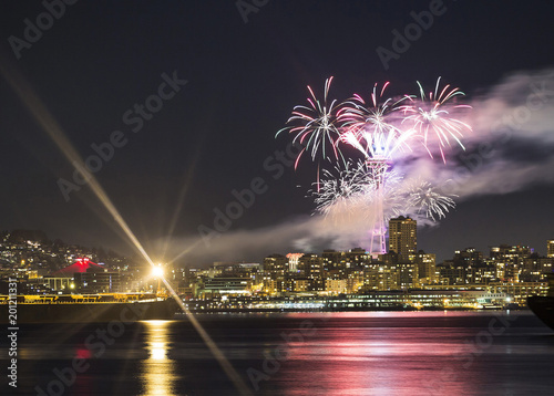New Year's Eve Fireworks-Pink