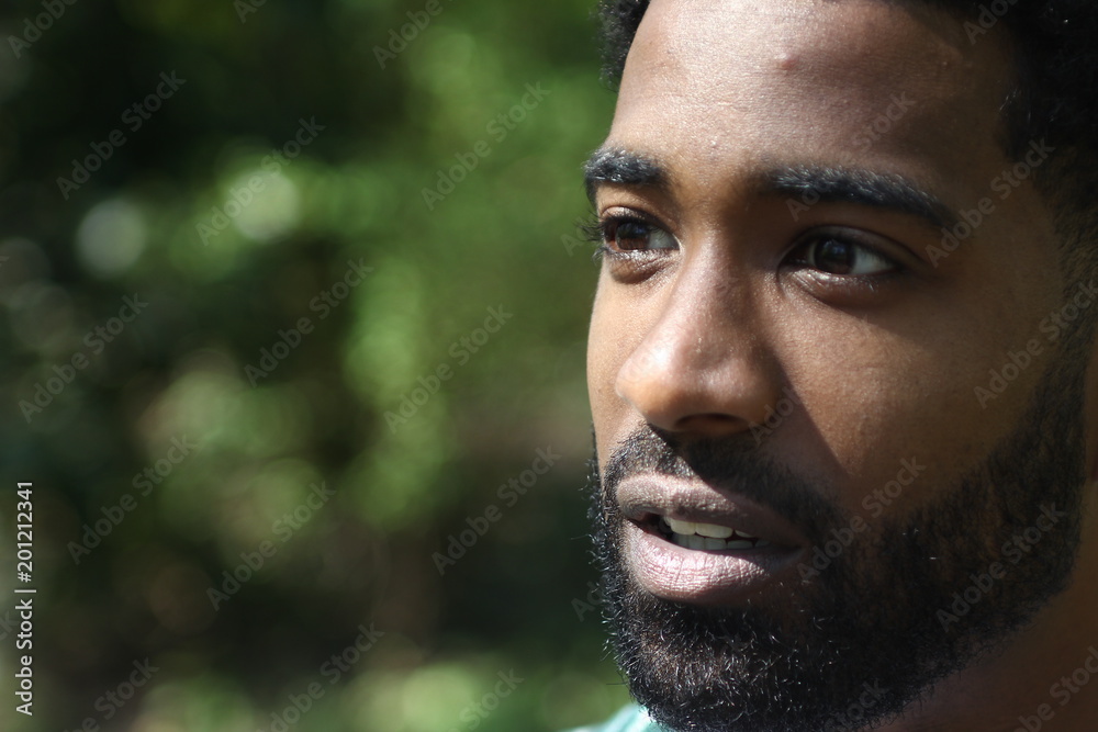 Fototapeta premium Beautiful man in the park