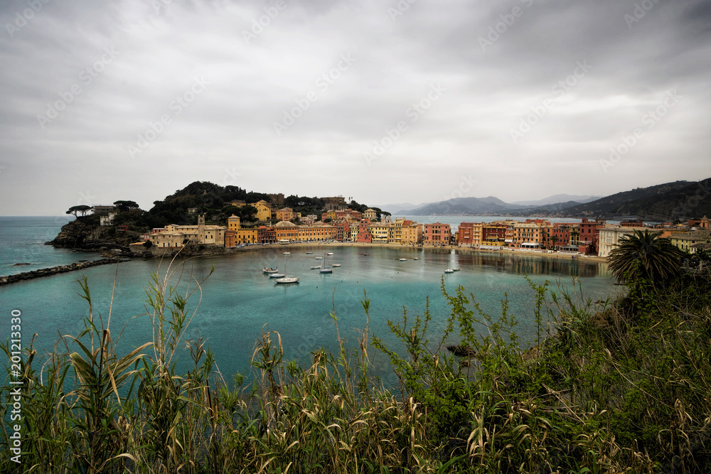 The Bay of Silence, Sestri Levante, Liguria, Italy. Out of season.