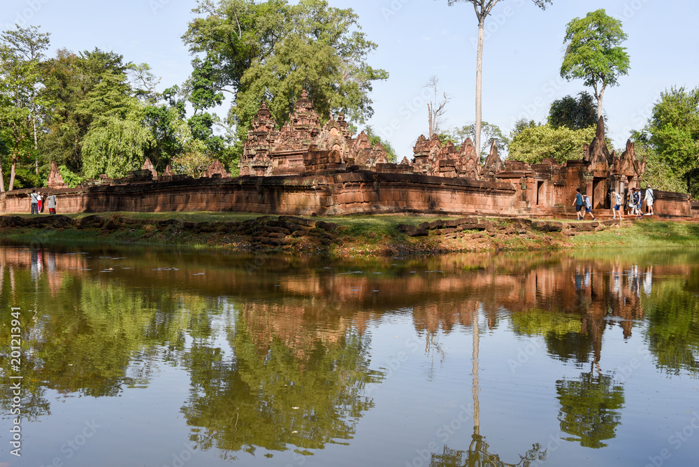 Banteay Srei temple at Siem Reap in Cambodia.