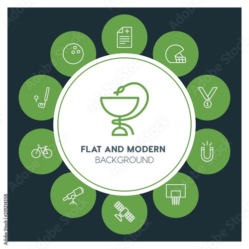 health, science, sports Infographic Circle outline Icons Set. Contains such Icons as  business,  website,  elements,  background,  pattern,  illustration and more. ..Fully Editable. Pixel Perfect