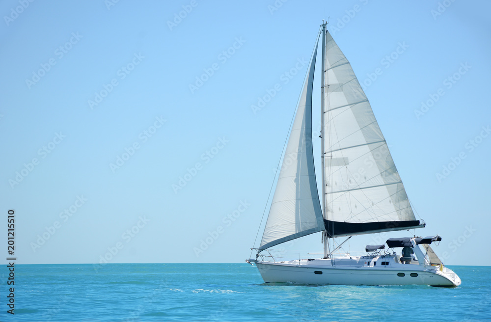 sailboat on the ocean gulf of mexico 