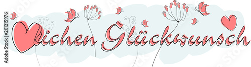 Herlichen Glückwunsch - Grußkarte