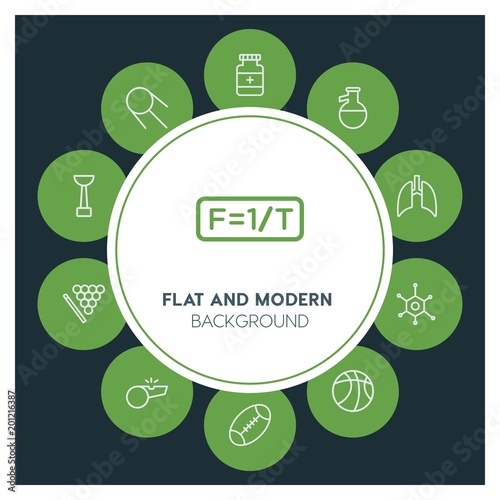 health, science, sports Infographic Circle outline Icons Set. Contains such Icons as  business,  website,  elements,  background,  pattern,  illustration and more. ..Fully Editable. Pixel Perfect