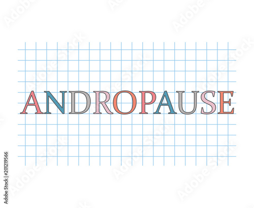 andropause concept- vector illustration
