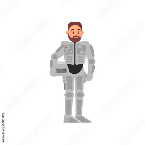 Man in spacesuit, astronaut, spaceman vector Illustration on a white background