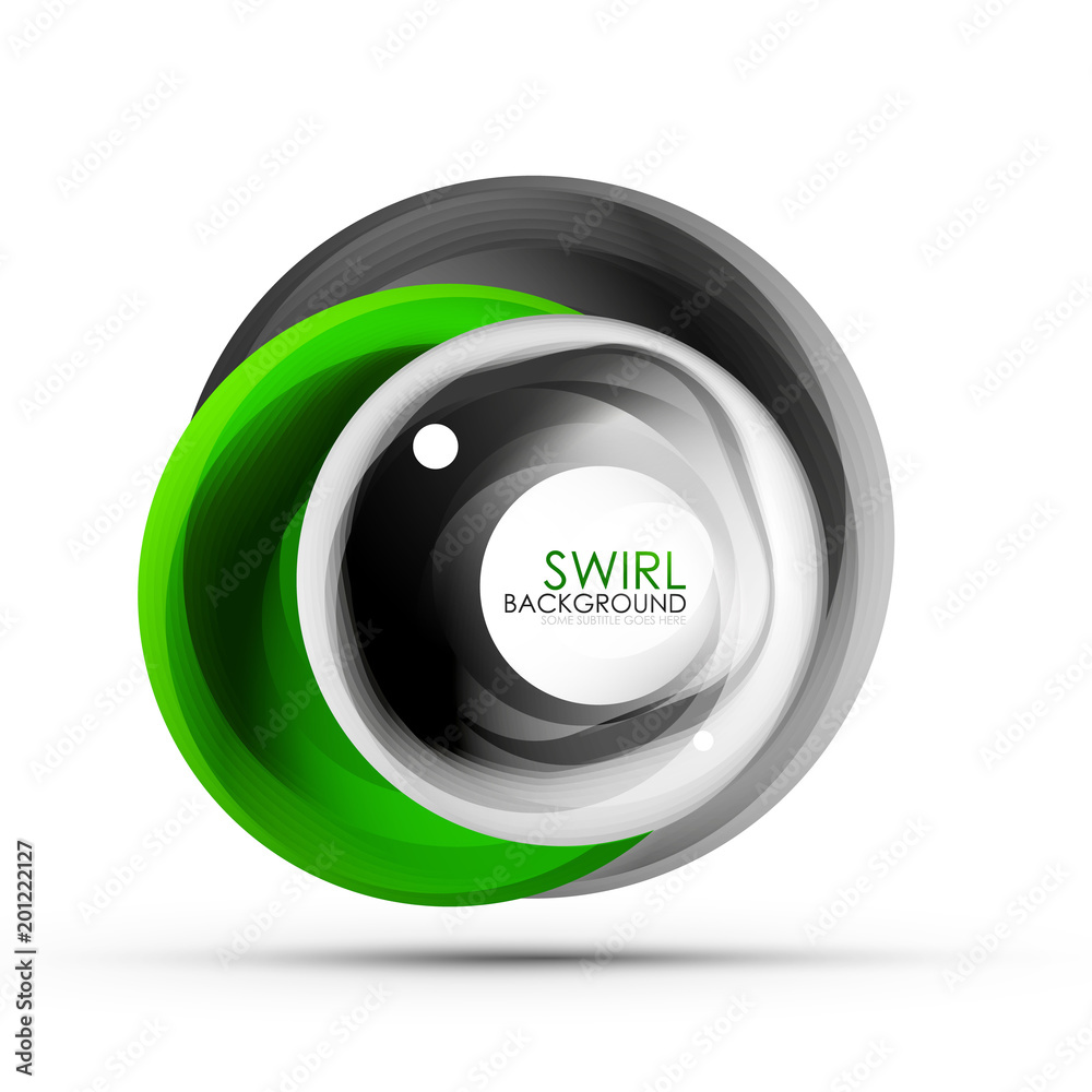Spiral swirl flowing lines 3d vector abstract digital motion background design. Rotating concept
