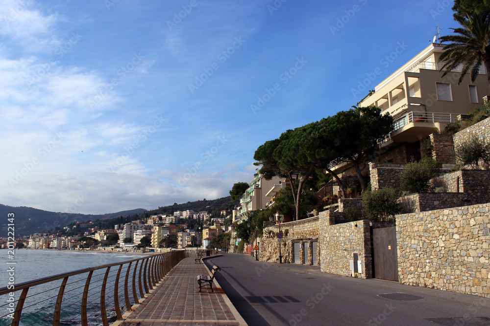 view of the sea of ​​Alassio