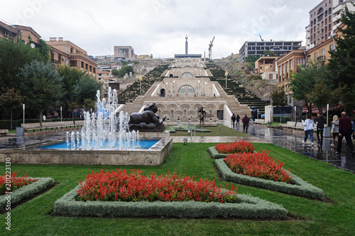 Square at Cascade complex in Yerevan photo