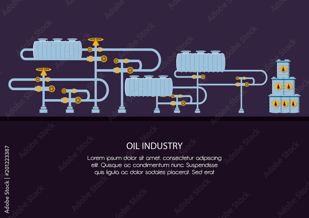 oil industry with pipeline structure vector illustration design oil industry with pipeline structure vector illustration design