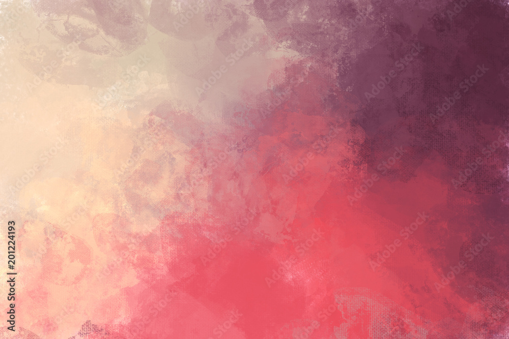 Red abstract background. Digital painting