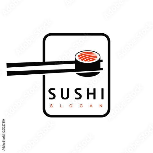 Sushi Logo, Japanese Food Icon