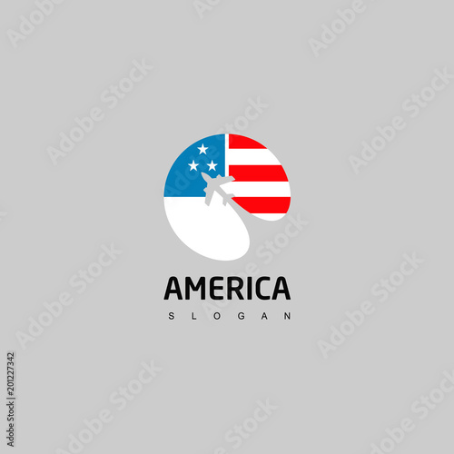 Free Download America Travel Logo - GFXLoad