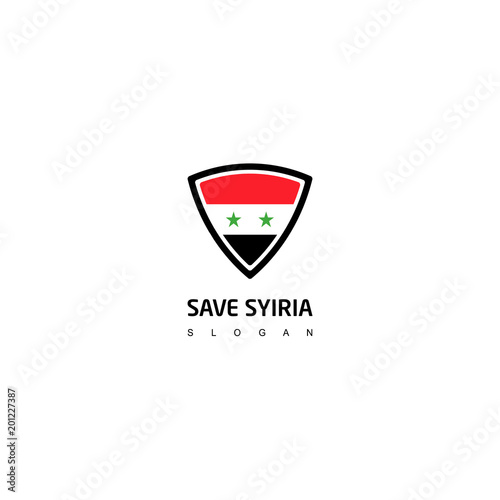 Syiria Flag Logo, Shield Icon photo