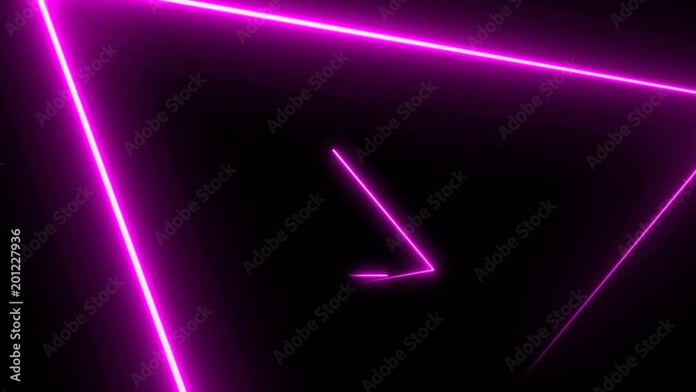 Seamless loop abstract background with purple neon triangles Seamless loop abstract background with purple neon triangles