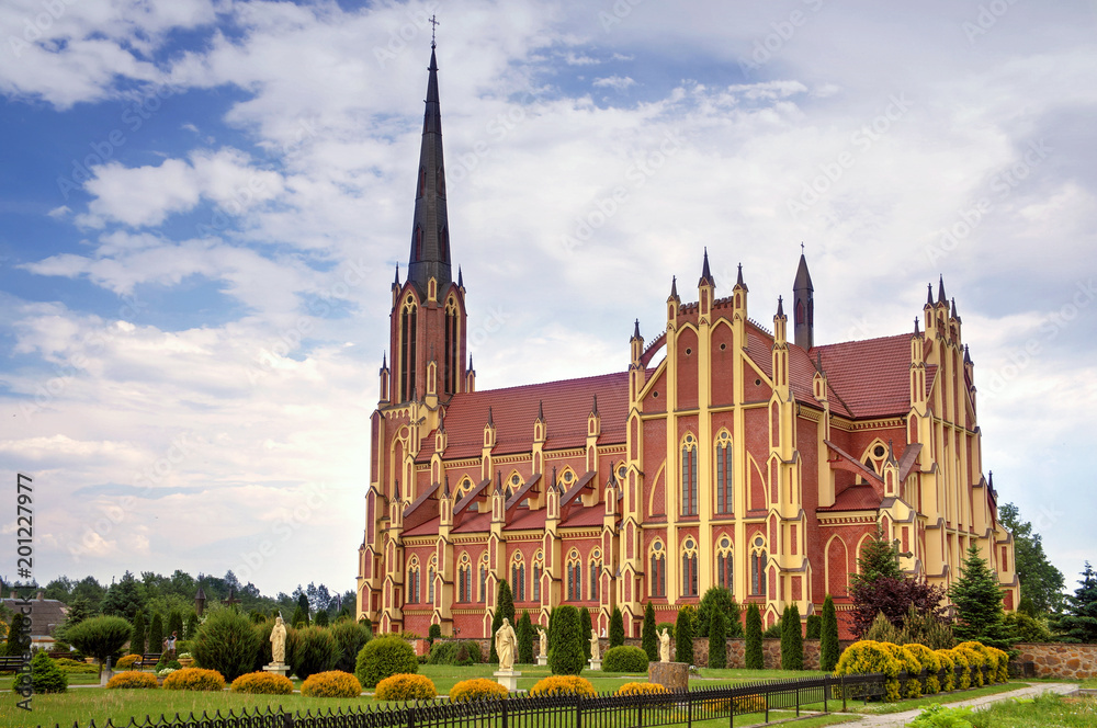 Obraz premium Holy Trinity catholic church, Gervyaty, Belarus