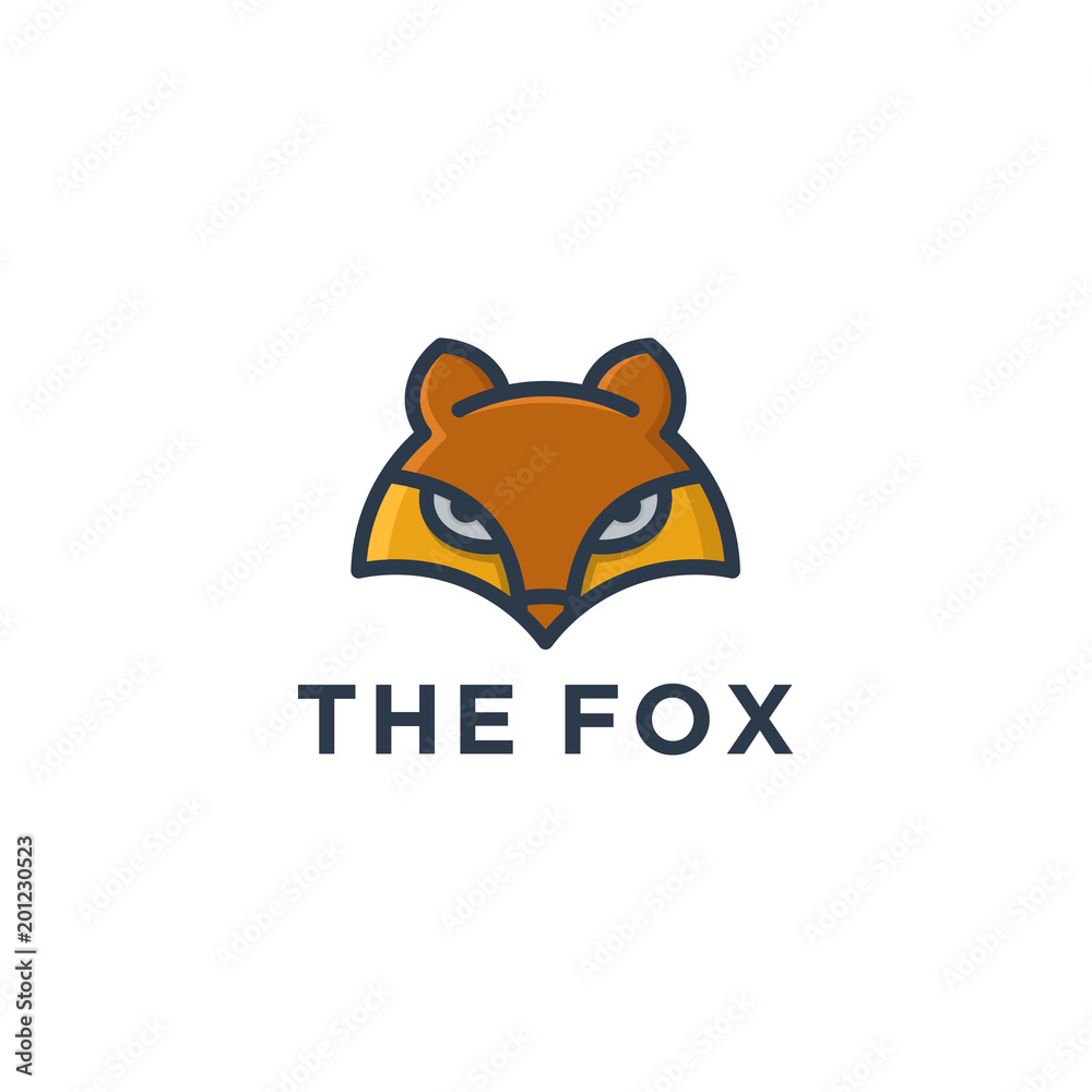 Fox logo template vector illustration