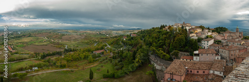 View from Rocca Malatestiana in Verucchio, Rimini province, Italy photo