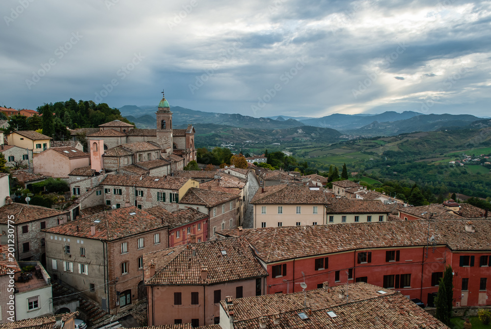 The comune of Verucchio view from Rocca Malatestiana