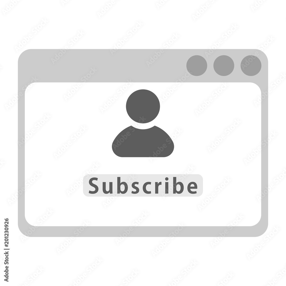 Web page with a button to subscribe to a profile