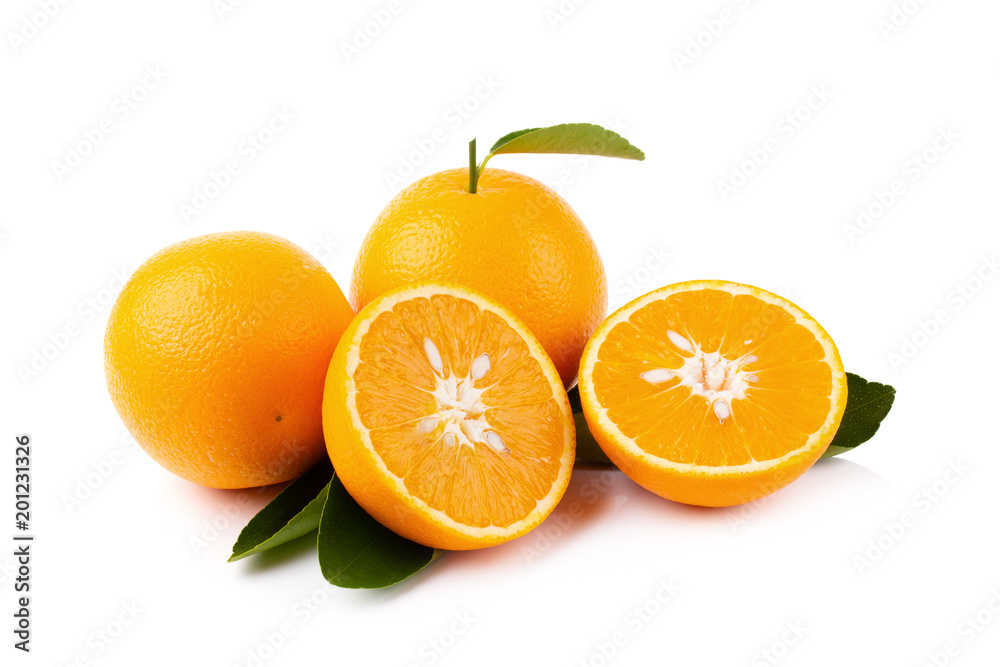 Fresh orange isolated on a white background Fresh orange isolated on a white background