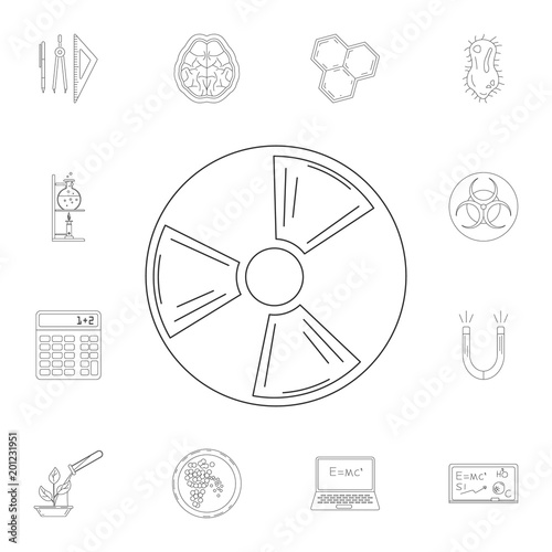 Radiation icon. Detailed set of Science and lab illustrations. Premium quality graphic design icon. One of the collection icons for websites, web design, mobile app