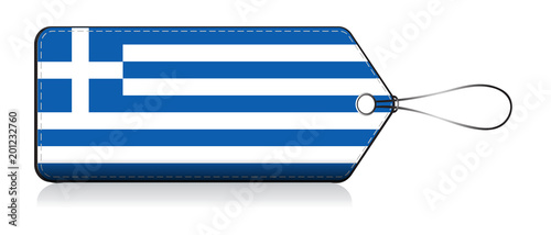 Greek flag label, Made in Greece