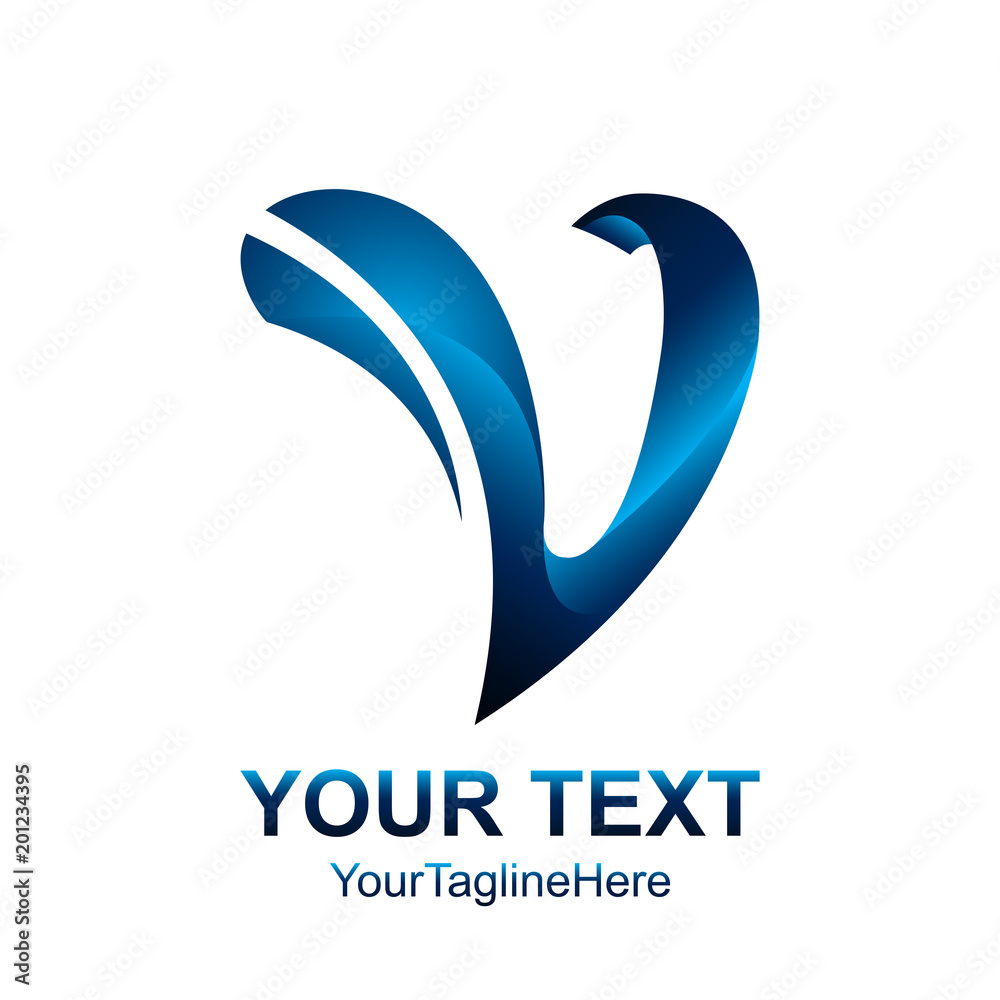 Initial letter V logo template colored blue design for business and company identity Initial letter V logo template colored blue design for business and company identity