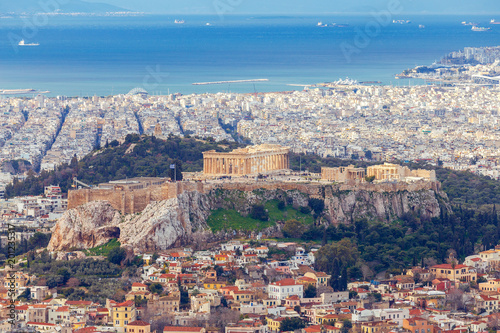 Athens. Aerial view of the city and the Acropolis.