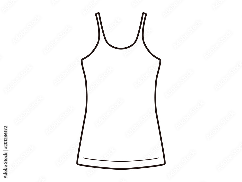 キャミソールの線画のイラスト Stock Vector Adobe Stock