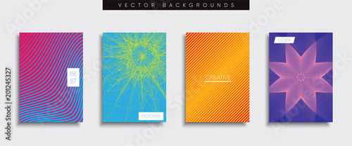 Vector cover designs. Future Poster template. Smartphone modern background set.