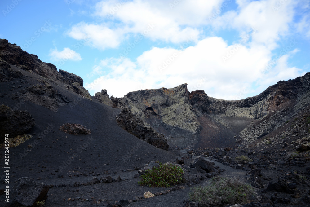 inside the volcano, lanzarote